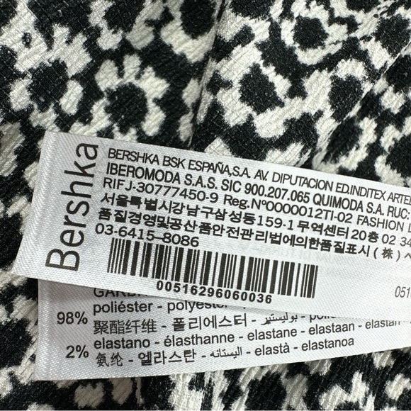 NWOT Bershka Floral Day Dress Juniors Medium 3/4 Sleeve Stretch Elastic Mini - Picture 7 of 11